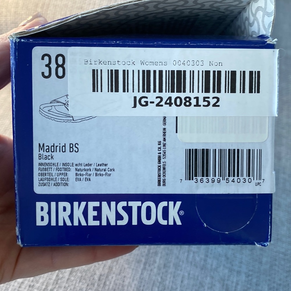 Birkenstock Madrid BS Sandal in Black SZ 7 or 7.5 - Picture 4 of 7
